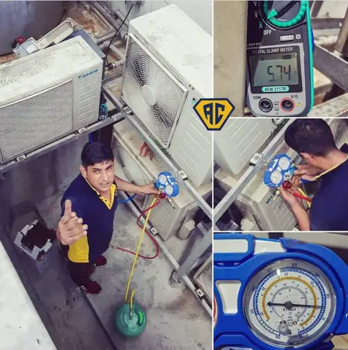 Aircon Hero technician performing ac service in Klang Valley